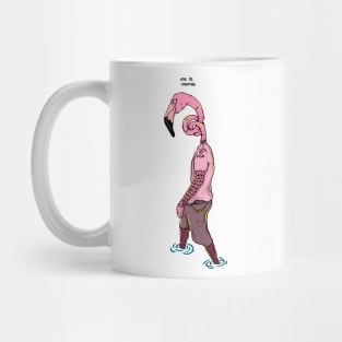 Life is time pass  : flamingo Mug
